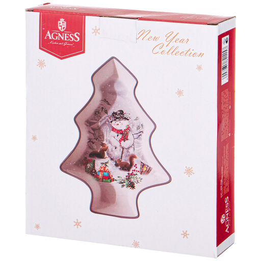 БЛЮДО AGNESS С НОВЫМ ГОДОМ! В ФОРМЕ ЕЛКИ 23*19,5*5 СМ  фото 2