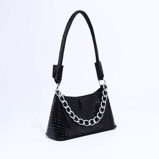 Сумка-багет на молнии, цвет чёрный - Simaland фото 3