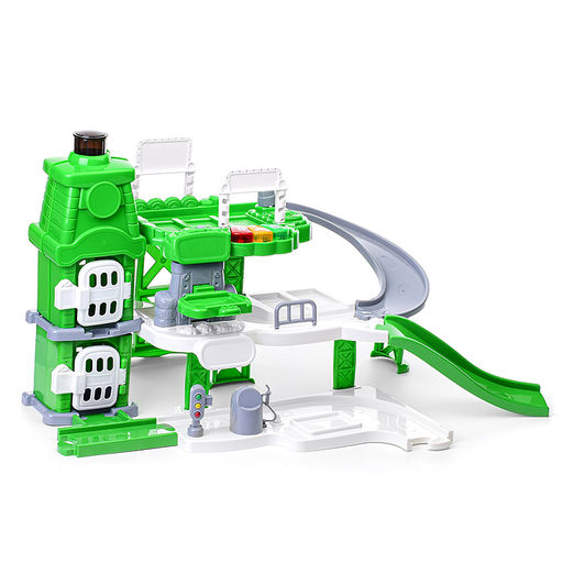 Парковка "Военная техника" зеленая, в коробке