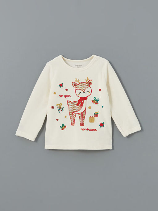 Bisiklet Yaka Y?lba?? Temal? K?z Bebek Pijama Tak?m? - Waikiki фото 3