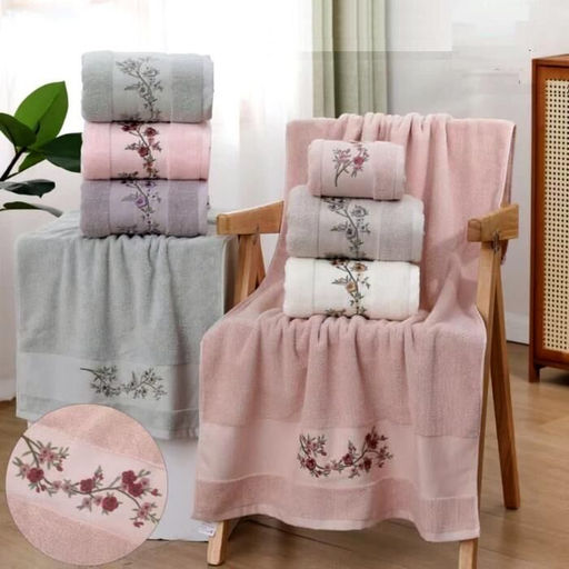 Махровое полотенце Сакура-СЕРАЯ ЛАВАНДА 50*90 см. хлопок 100% - Лен поволжья фото 3