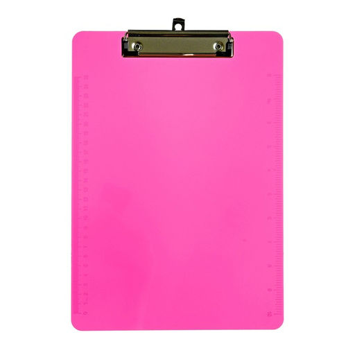 Планшет с прижимом формат А4 пластик, тонированный, с линейкой, МИКС - Calligrata фото 3