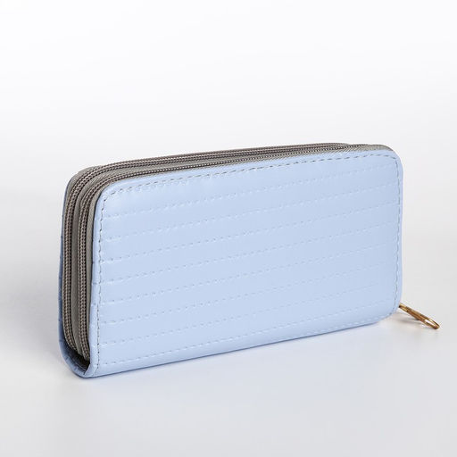Кошелёк на молниях, цвет сиренево-голубой - Simaland фото 2