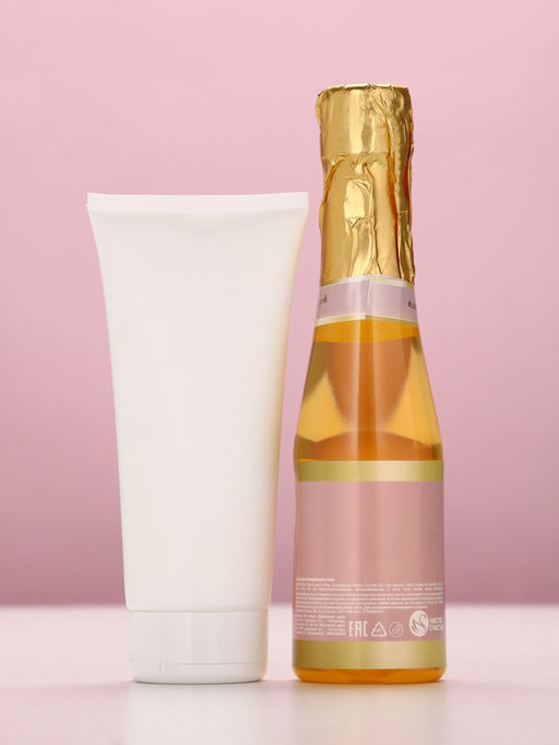 Подарочный набор Весна в сердце, гель для душа шампанское 250 мл и крем для тела 200 мл, Чистое счастье  фото 3