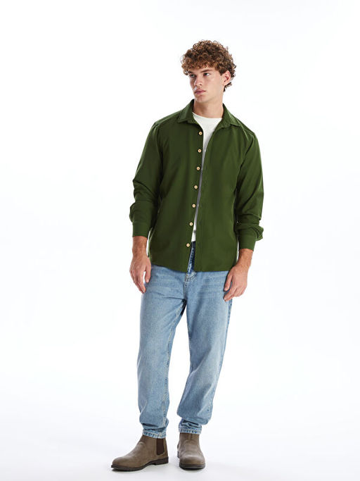 Slim Fit Uzun Kollu Poplin Erkek G?mlek