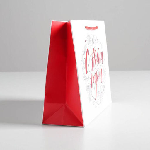 Цена за 2 шт. Пакет подарочный ламинированный «С Новым годом!», MS 23 х 18 х 8 см