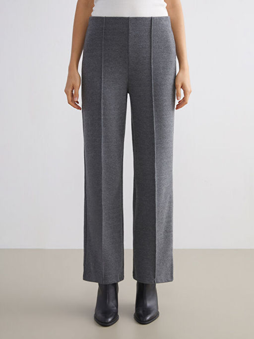 B?y?k Beden Beli Lastikli Geni? Pa?a Kad?n Pantolon