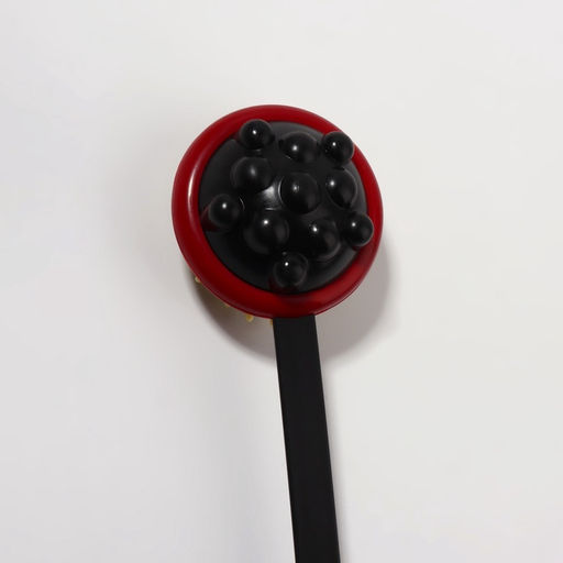 Массажёр-чесалка «Отдых», двусторонний, универсальный, 35×6×8 см, красный, чёрный