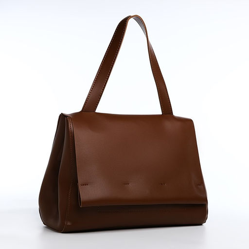 Сумка-мессенджер на клапане, цвет коричневый - Simaland фото 3