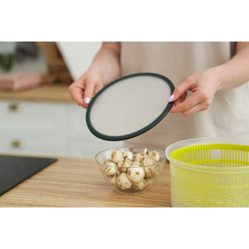 Вакуумная крышка для посуды Доляна, d=22,5 см, цвет зелёный  фото 13