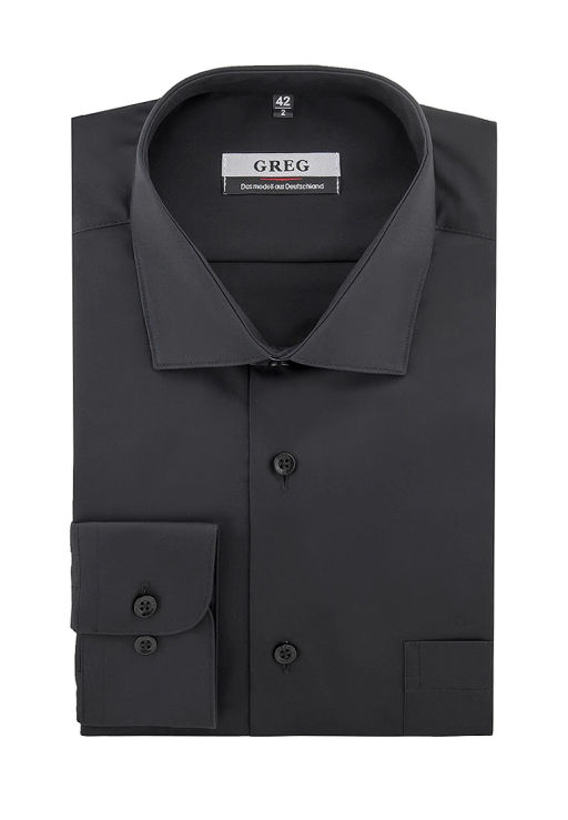 Сорочка мужская длинный рукав GREG 340/119/BLK
