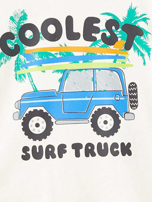 Bisiklet Yaka Bask?l? Erkek Bebek Ti??rt - Waikiki фото 2