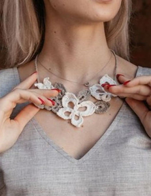 Авторское украшение 100% лен ТМ ВОЛТРИ