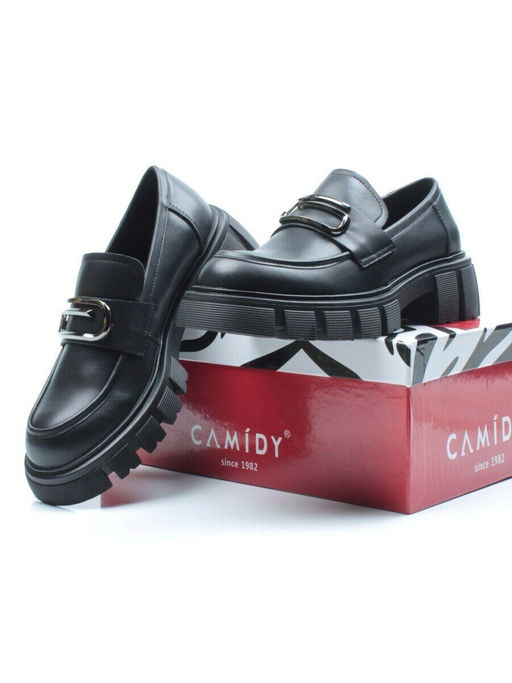 03-C1821-1 BLACK Лоферы женские (натуральная кожа)