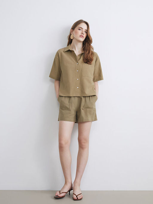 Keten Kar???ml? Kad?n G?mlek