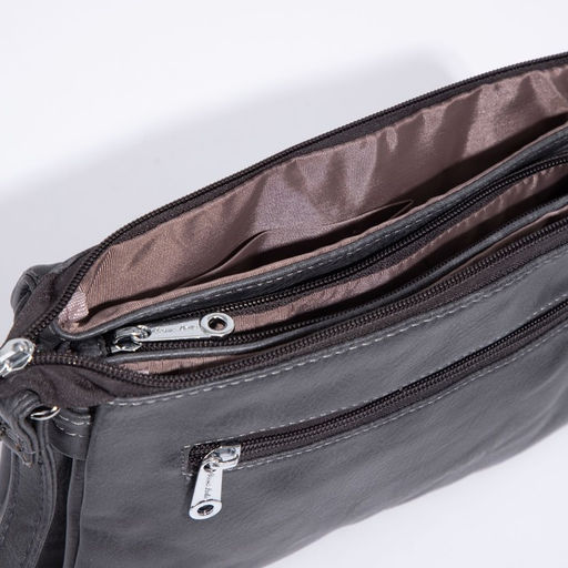 Сумка-мессенджер на молнии, цвет тёмно-серый - Simaland фото 6