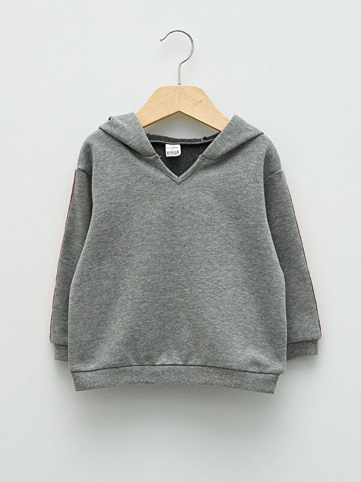 Uzun Kol Basic K?z Bebek Hoodie