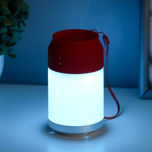 Ночник «Фоси» LED 5 режимов от батареек 3хААА бело-красный 6.5×6.5×11.5 см