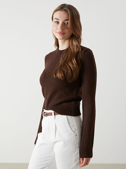 Bisiklet Yaka Kad?n Triko Kazak