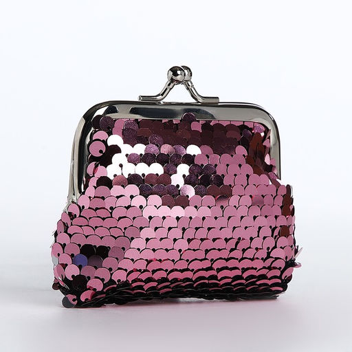 Кошелек дет 02-07-01 Блеск, 9*3*8, отд на фермуаре, розовый /белый - Simaland фото 3