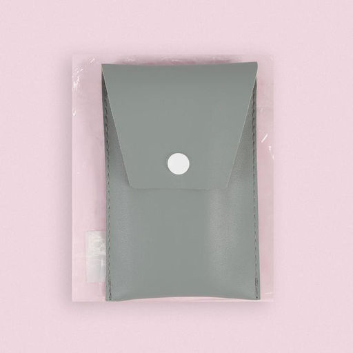 Набор кистей для макияжа «Парфе», 5 предметов, футляр на кнопке, цвет серый