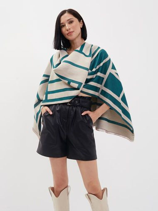 В составе шерсть и кашемир! теплый двусторонний палантин - Tantino фото 6