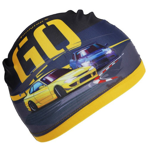 Шапочка для плавания детская ONLYTOP Swim GO, тканевая, обхват 46-52 см