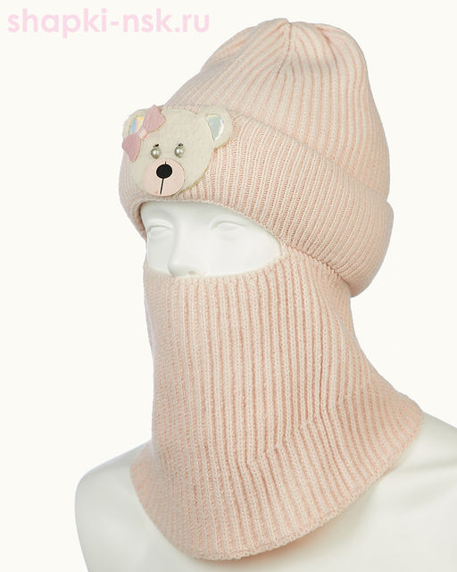 01-31-R Балаклава-шлем для девочки (50-52)