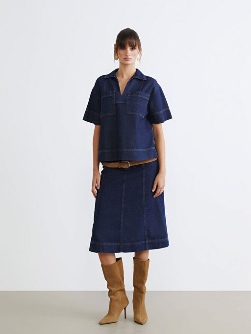 Loose Fit Kad?n Jean G?mlek