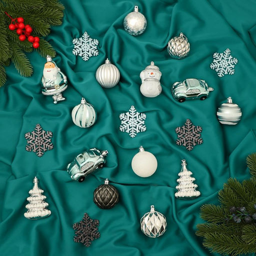 Ёлочные игрушки Карусель, новогодние, набор 20 шт., МИКС