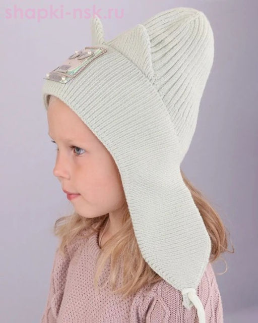 01-8-H Ушанка для девочки (50-52)