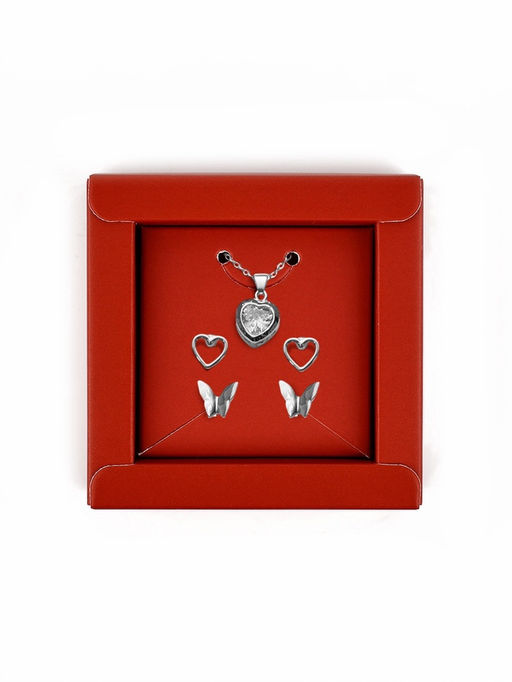 Цена за 5 шт. Коробка под бижутерию «Красная», 7.5×7.5×3 см