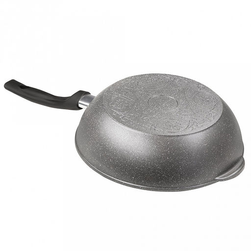 Сотейник с антипригарным покрытием д24см "Графит", h8,2см, s0,4см, ручка из термостойкого пластика, стеклянная крышка с пароотводом, подарочная упаковка (Россия)