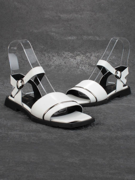 08-PEY183-1 WHITE Босоножки женские (натуральная кожа)