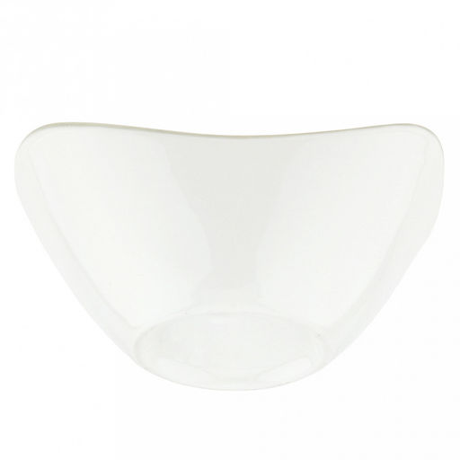 Облако Салатник фарфоровый 250мл, 12,5х11,7х5,5см, треугольная форма, рельефный декор - голубой, отводка, белый (Китай) - Домашняя мода фото 3