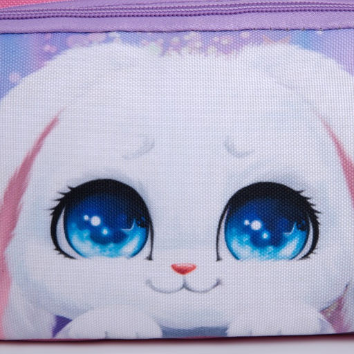 Сумка детская текстильная, 2 кармана, 22х14х6см, Зайка с цветами - NAZAMOK KIDS фото 5