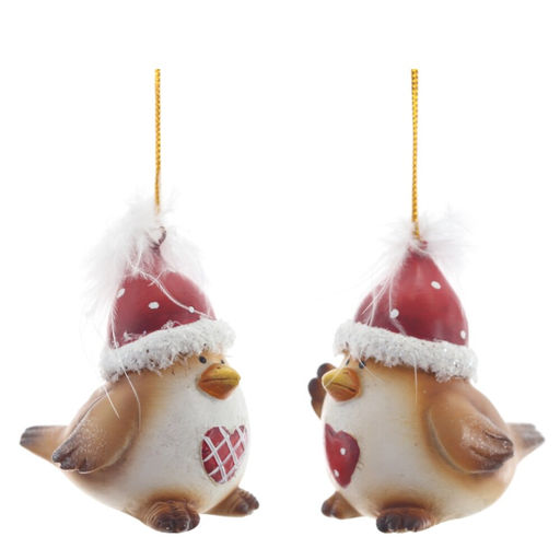 Фигурка декоративная подвесная "Птичка", L5 W5,5 H6,5 см, 2в.