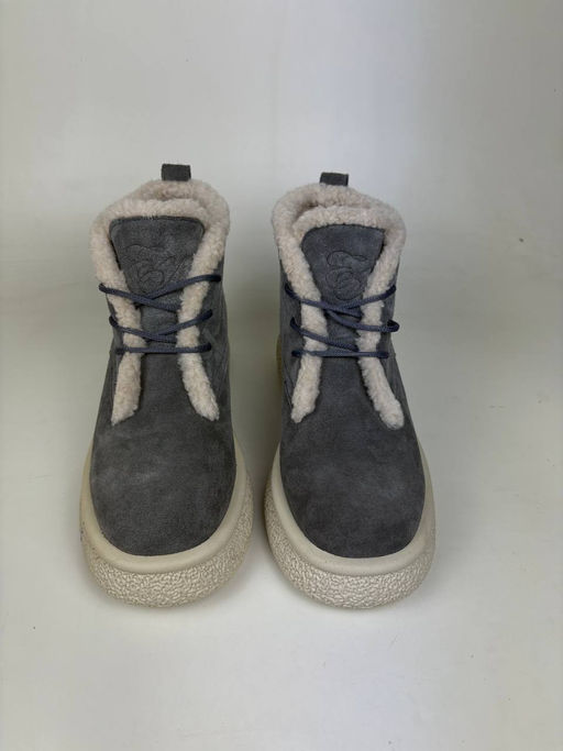 Ботинки 308.001be. серый замок замша уценка/шерсть