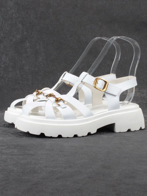 08-PEAG54-1 WHITE Босоножки женские (натуральная кожа) - Фабричный китай фото 4