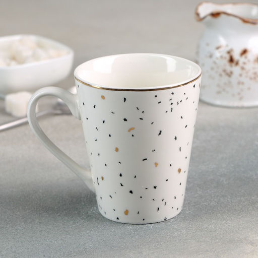 Кружка фарфоровая Доляна Шоколадная крошка, 350 мл, цвет белый фото 2