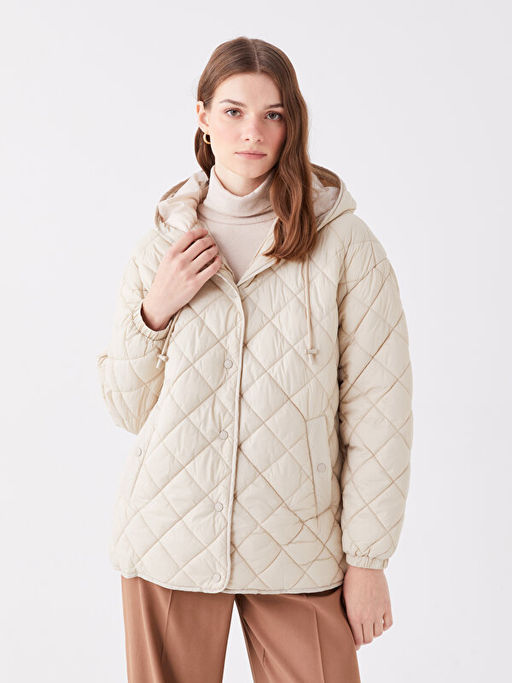 Kap??onlu Kapitone Oversize Kad?n ?i?me Mont