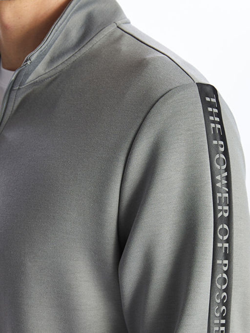 Dik Yaka Erkek Sweatshirt