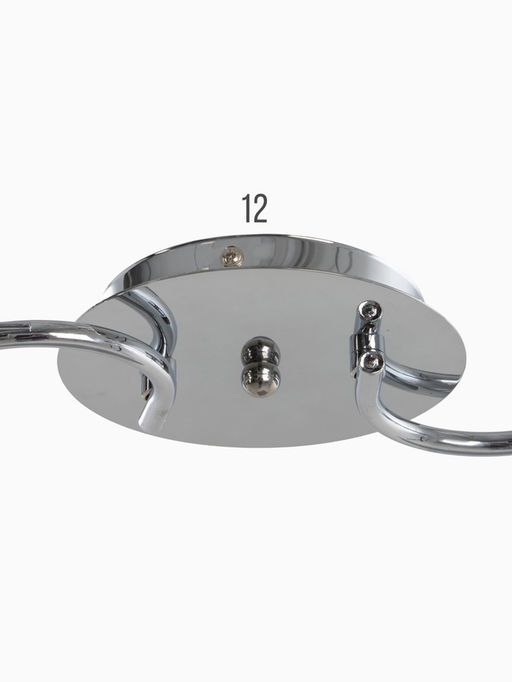 Люстра 11175/2CR, 2×60 Вт, E27, 54×25×22 см, белый/серебро