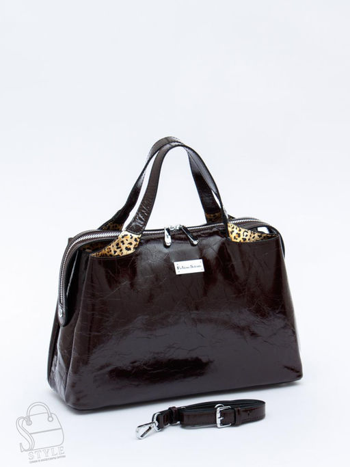 Сумка женская кожаная 9613-1S coffee Velina Fabbaino-Safenta в Новосибирске