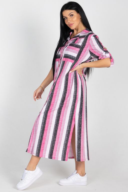 (СК) Платье "Полоса" сакура