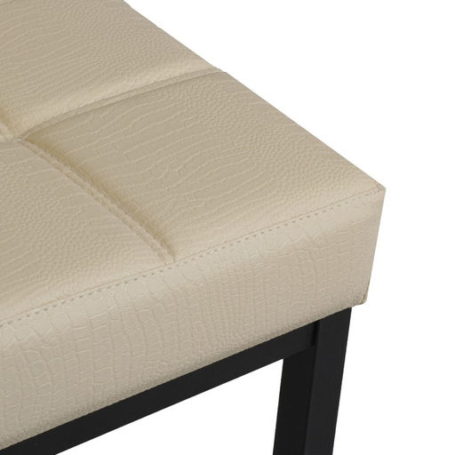 Стул барный «Клик Мебель. ЛОФТ - 1», со спинкой, искусственная кожа, цвет чёрный/ молочная рептилия