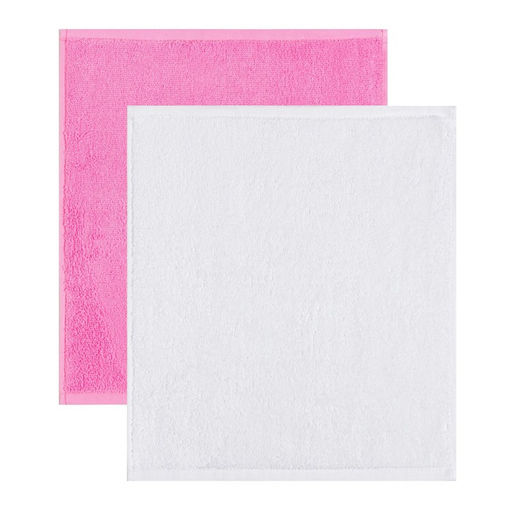 Салфетки махровые декоративные «Этель» Tropic, 4 шт., 30×30 см, хлопок 100%, розовые/белые