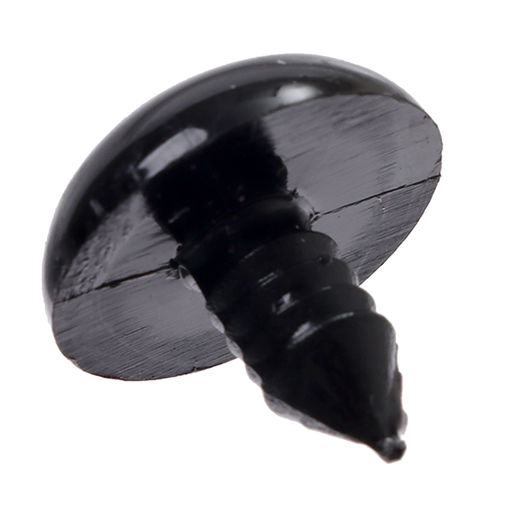 Глаза винтовые с заглушками, набор 20 шт., размер 1 шт. — 1.8 см, цвет чёрный