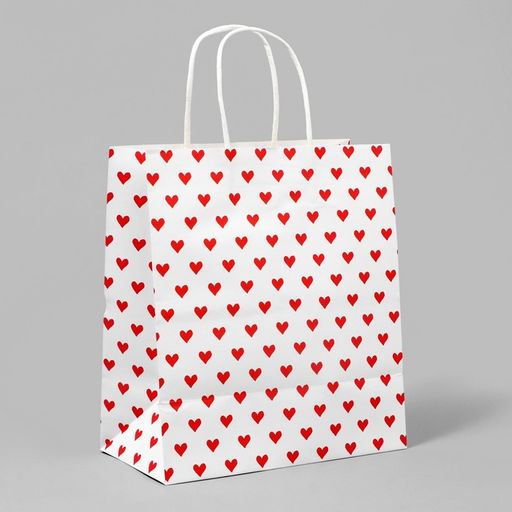 Пакет крафтовый Сердца, 22 х 25 х 12 см - Дарите счастье фото 3