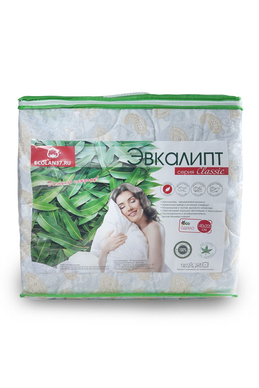 Одеяло эвкалиптовое волокно (300гр/м), тик